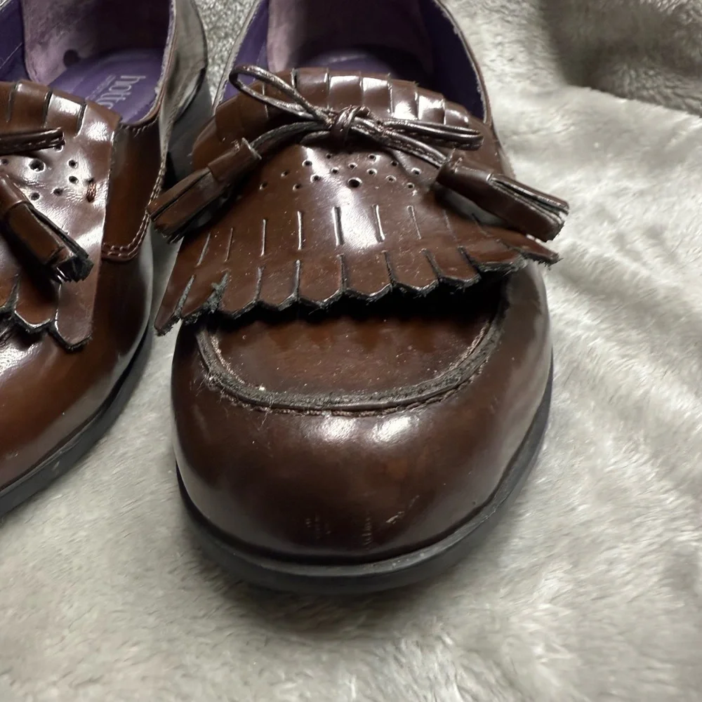 Hotter Women's Chocolate Brown Tassel Loafers - Picture 8 of 10